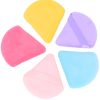 Velvet Makeup Powder Puff Set with Finger Strap – Triangle & Round Applicators