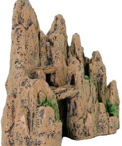Natural Rock Cave Aquarium Decoration with Arch Tunnel (Resin Mountain Ornament)