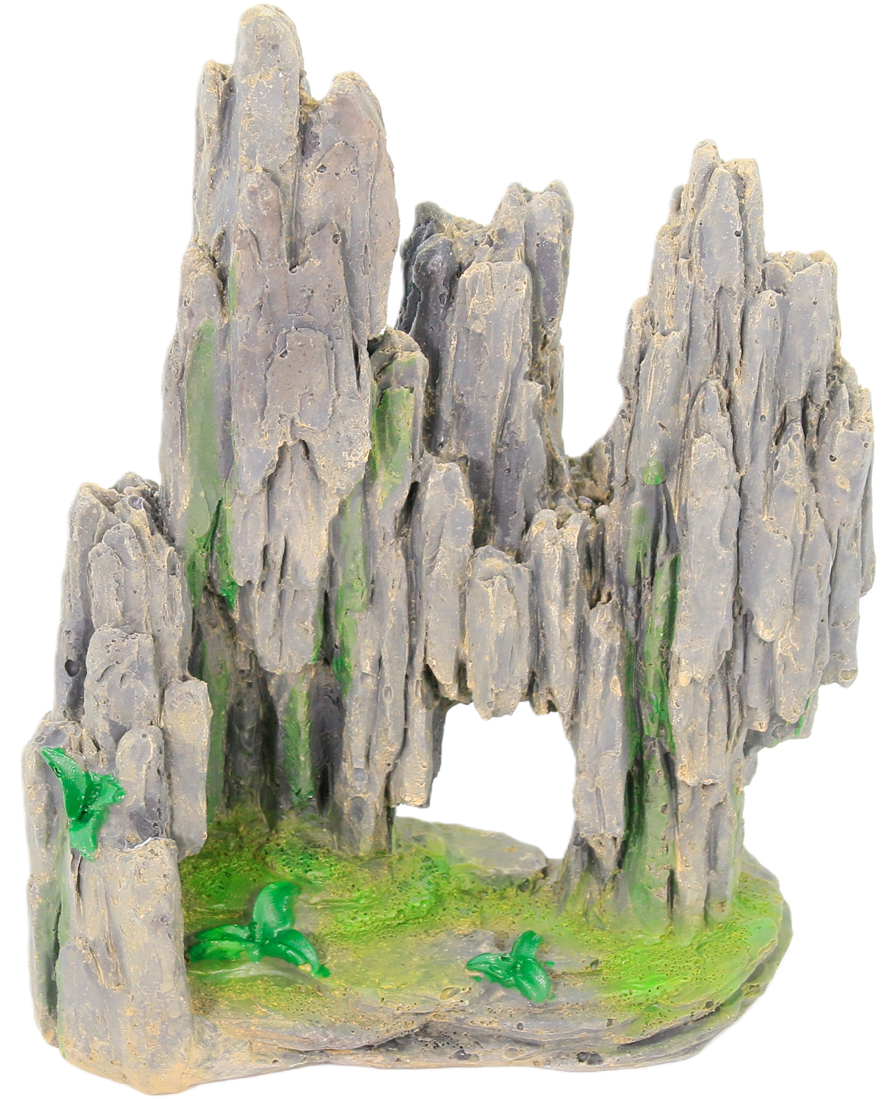 Aquarium Rock Cave Ornament – Natural Stone Arch with Greenery (7 Inch) - Image 5