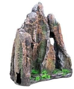 Aquarium Mountain Rock Cave Decoration (Natural Cliff & Cave Design, Safe Resin)